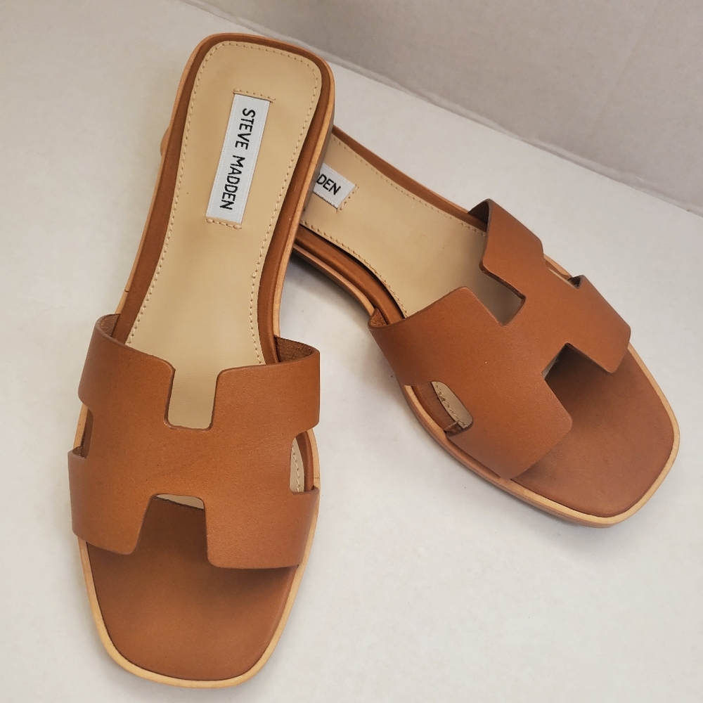 Steve madden flat cognac size 8